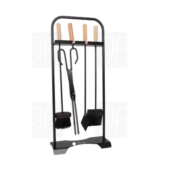 Estojo Lareira Tubular Preto (27x64cm) Ferro