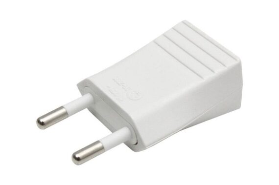Ficha Macho Bipolar Branco 16A250V