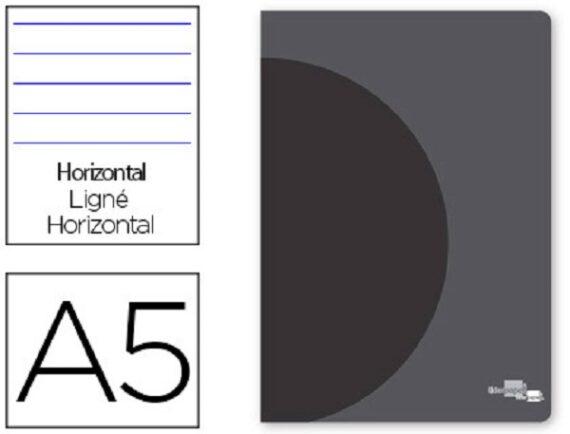 Caderno capa A5 90gr pautado dupla margem