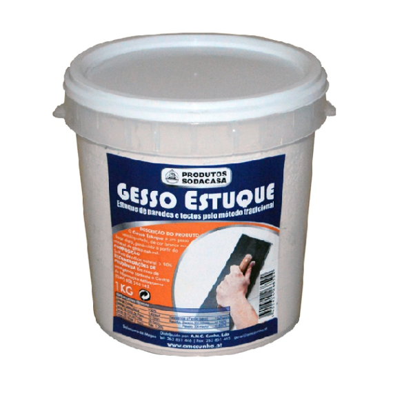 Gesso Estuque Balde 1Kg