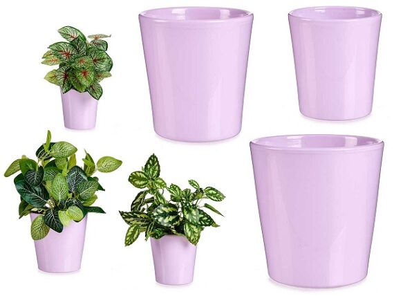 Cj 3 vasos ceramica conicos 11-14-17