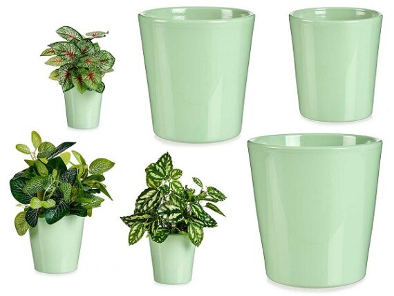 Cj 3 vasos ceramica conicos 11-14-17