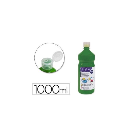 GUACHE ESCOLAR LIDERPAPEL 1000 ML VERDE ESCURO