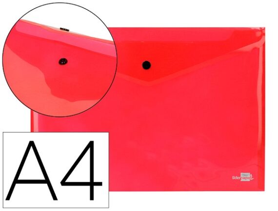 Bolsa porta documentos c/mola A4 vermelho