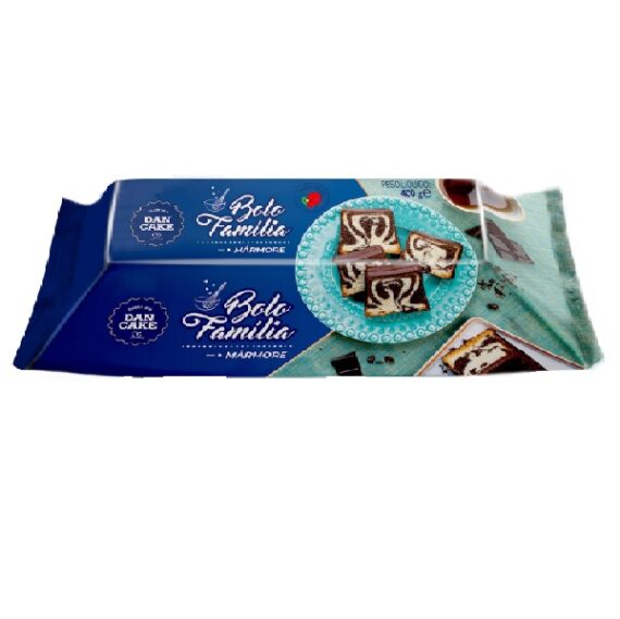 Bolo de Marmore C/Cob. Cacau  400gr  DAN CAKE