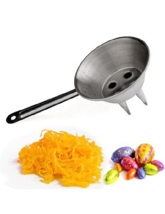Funil 4 bicos fios ovos inox