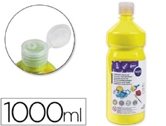 Guache escolar liderpapel 1000 ml amarelo primario.