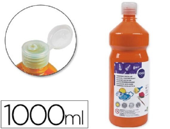Guache escolar liderpapel 1000 ml laranja.