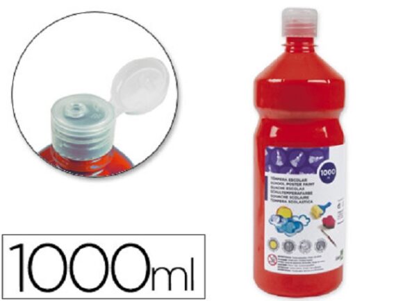 Guache escolar liderpapel 1000 ml vermelho