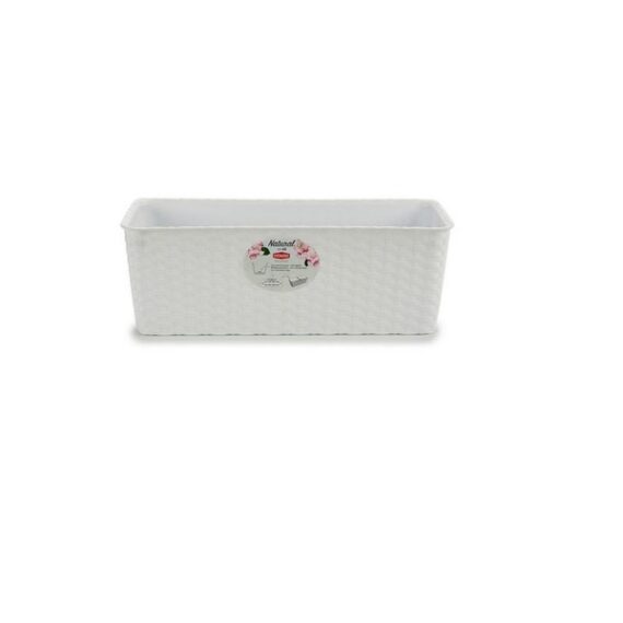 Floreira 73700 Branco Plastico Retangular 40x16x13
