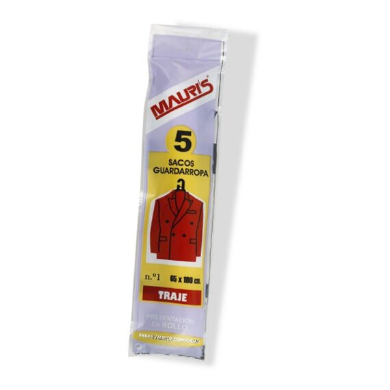 5 SACOS PARA ARRUMAÇÃO N°2 CASACOS 65x125cm MAURIS