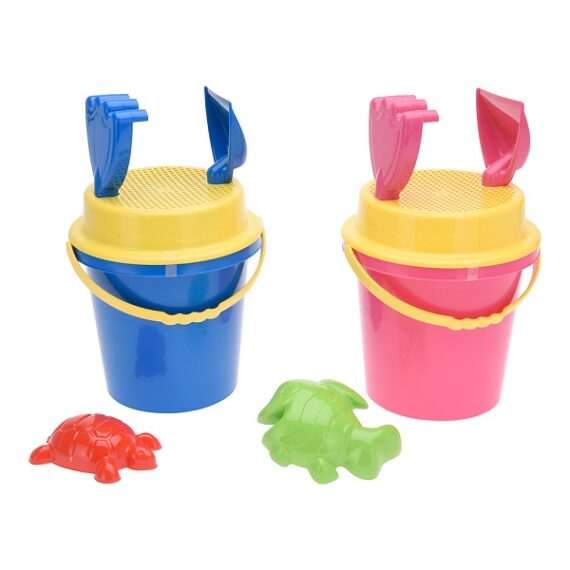 CONJUNTO DE BALDE DE PRAIA INFANTIL 17cm COM 5