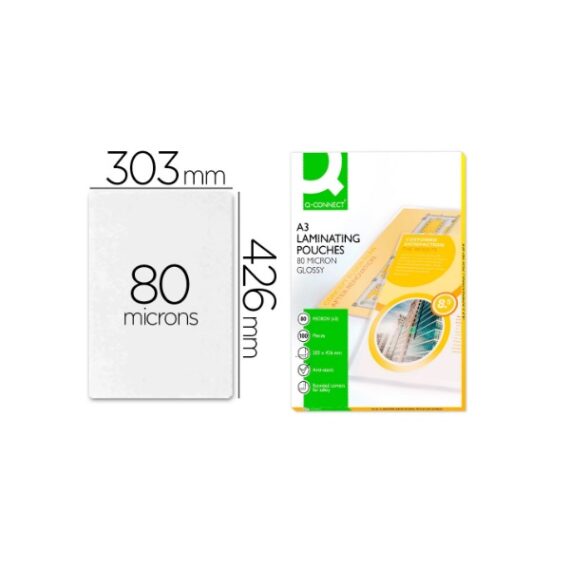 Bolsa de Plastificar A3 80Microns 303x426 100un