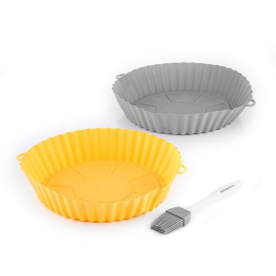CESTOS DE SILICONE COM ESCOVA DE FRITURA DE AR ????V0103786 INNOVAGOODS