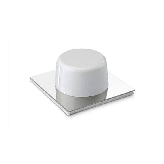 BATENTE ADESIVO BRANCO-CROMADO (BLISTER 2 unid.) INOFIX