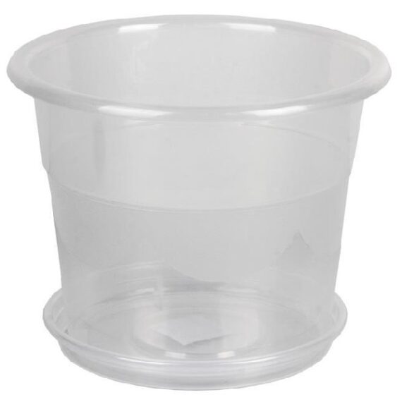 Vaso transparente 28.5x22.5 cm + pato 23cm