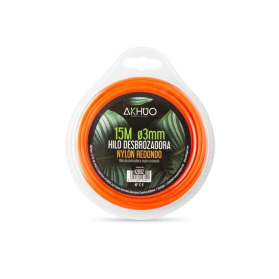 FIO LINHA DE ROÇADEIRA DE NYLON AKHUO 3,0 MM 15 M