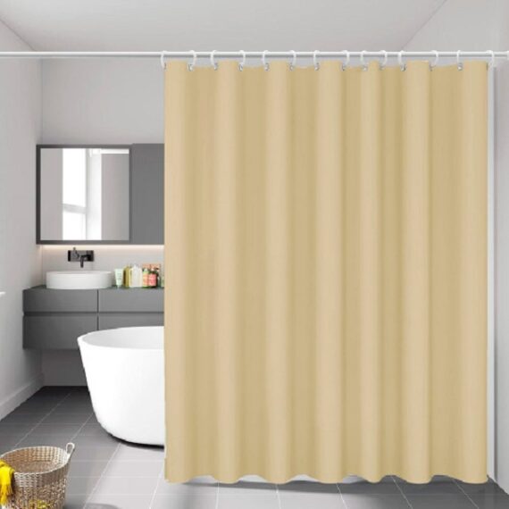 CORTINA DE BANHEIRO BÁSICA BEGE 140 x 180 cm