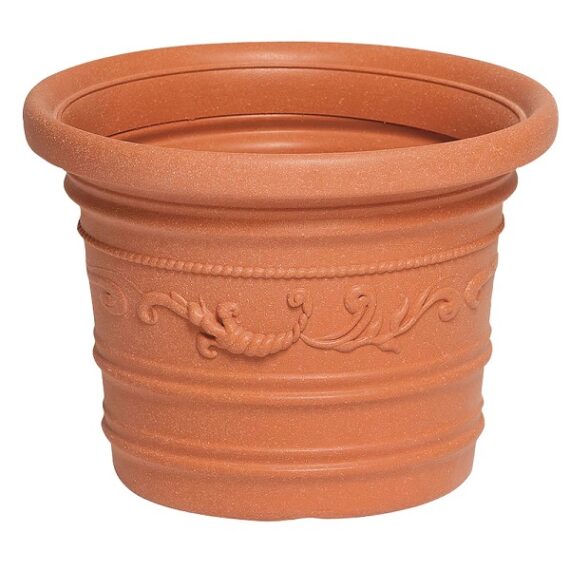 Balde resina redondo terracota 40cm diametro