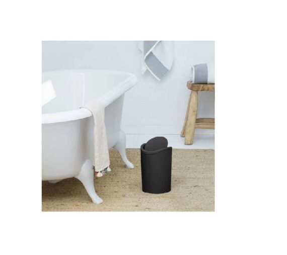 Balde do Lixo TATAY WC 6L Standard Preto PAstico Polipropile 19x19x28 cm