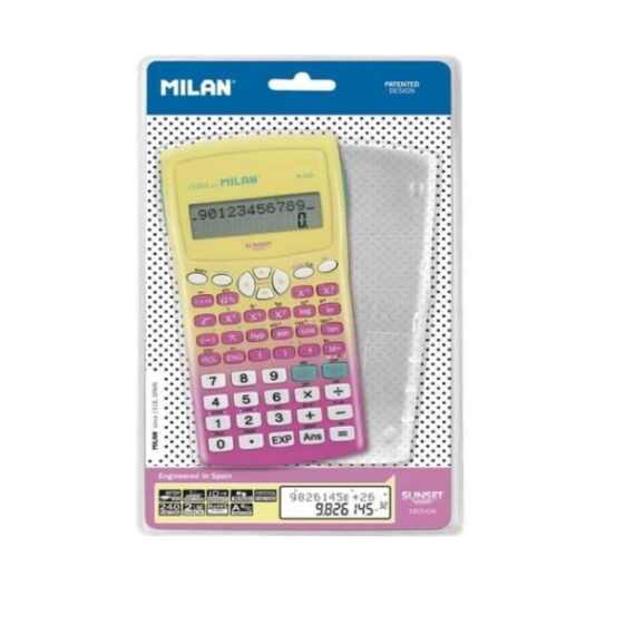 Calculadora MILAN Cientifica M240 Sunset Rosa e Amarela