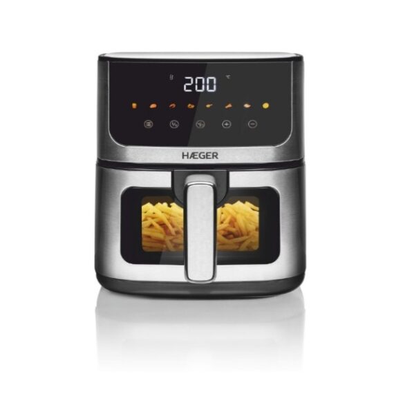 Fritadeira sem Oleo Digital HAEGER Magic Window 4.7 L 8 Programas Ecra Digital 1200W